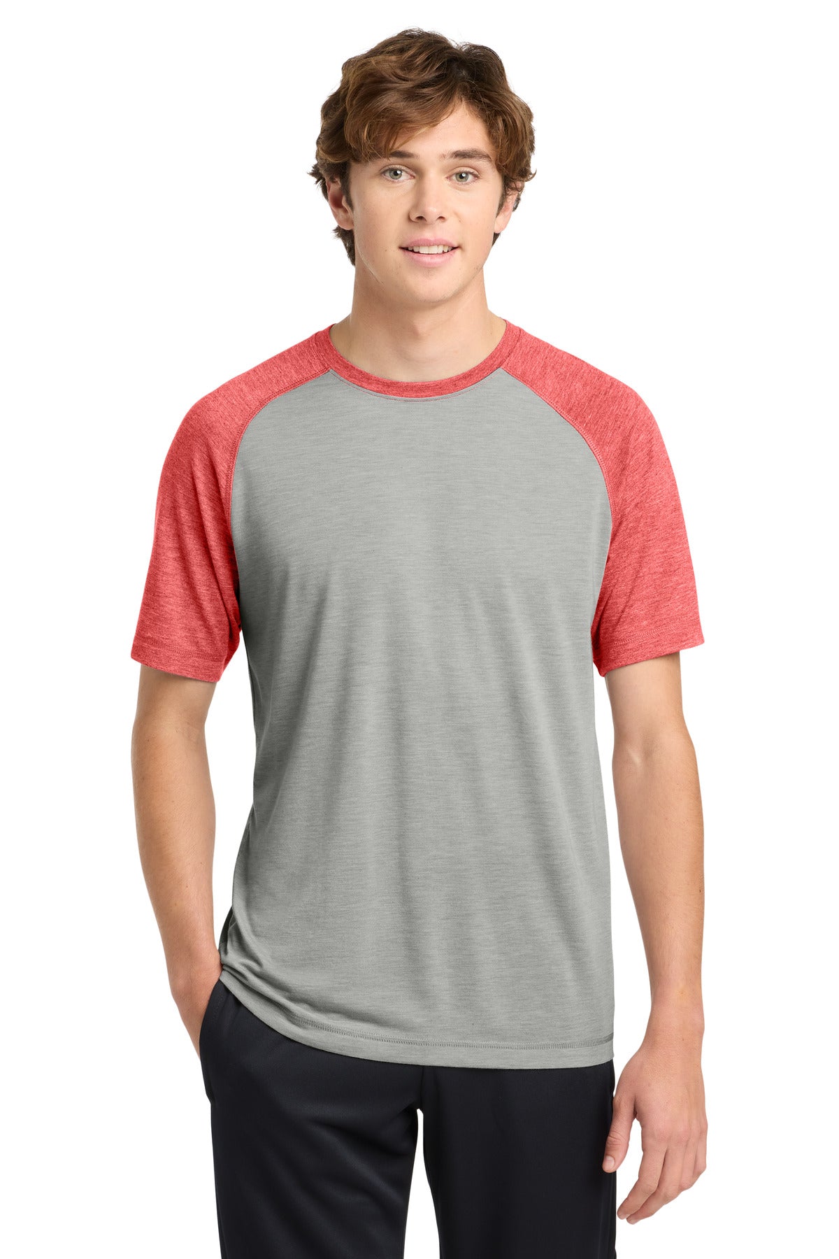 Sport-Tek PosiCharge Tri-Blend Wicking Raglan Tee ST400