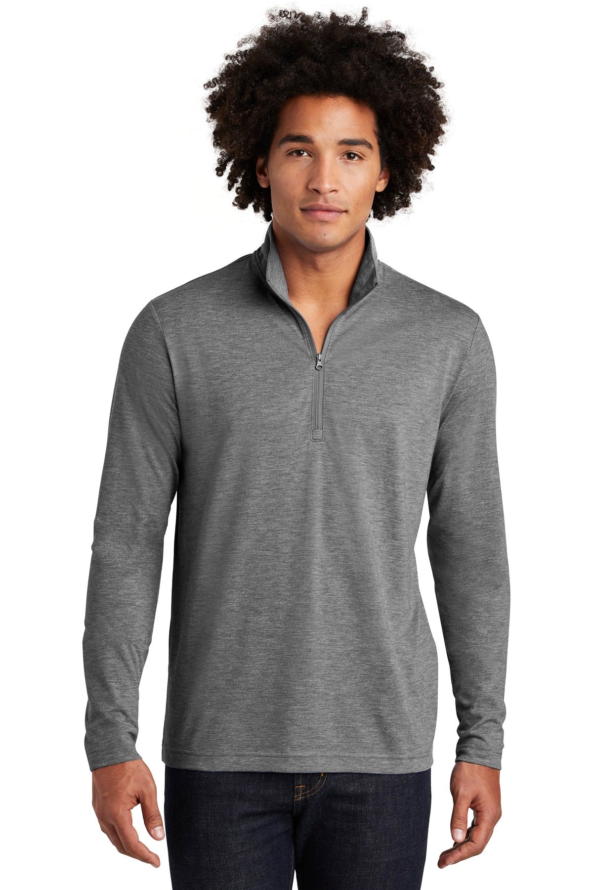 Sport-Tek PosiCharge Tri-Blend Wicking 1/4-Zip Pullover ST407