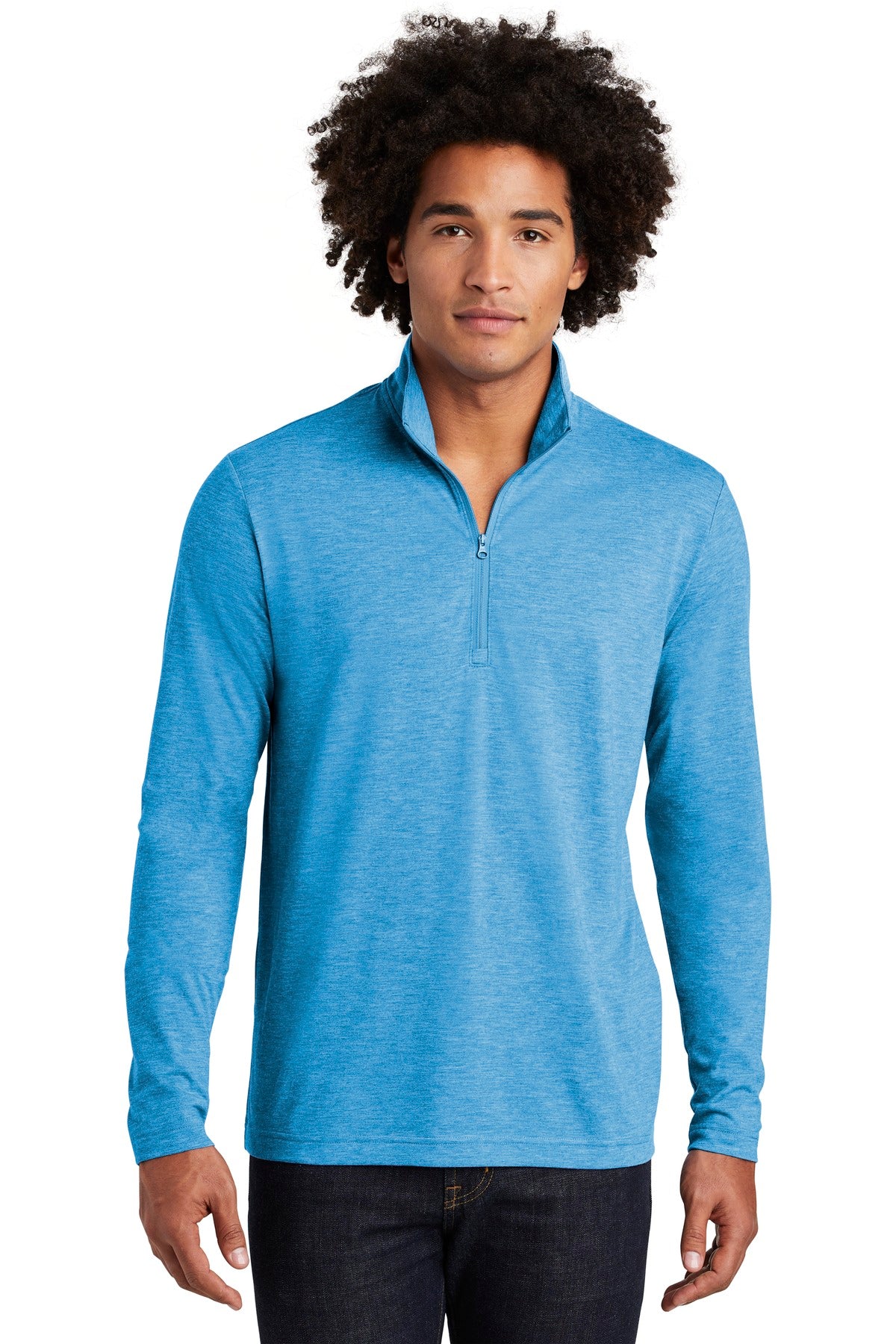 Sport-Tek PosiCharge Tri-Blend Wicking 1/4-Zip Pullover ST407
