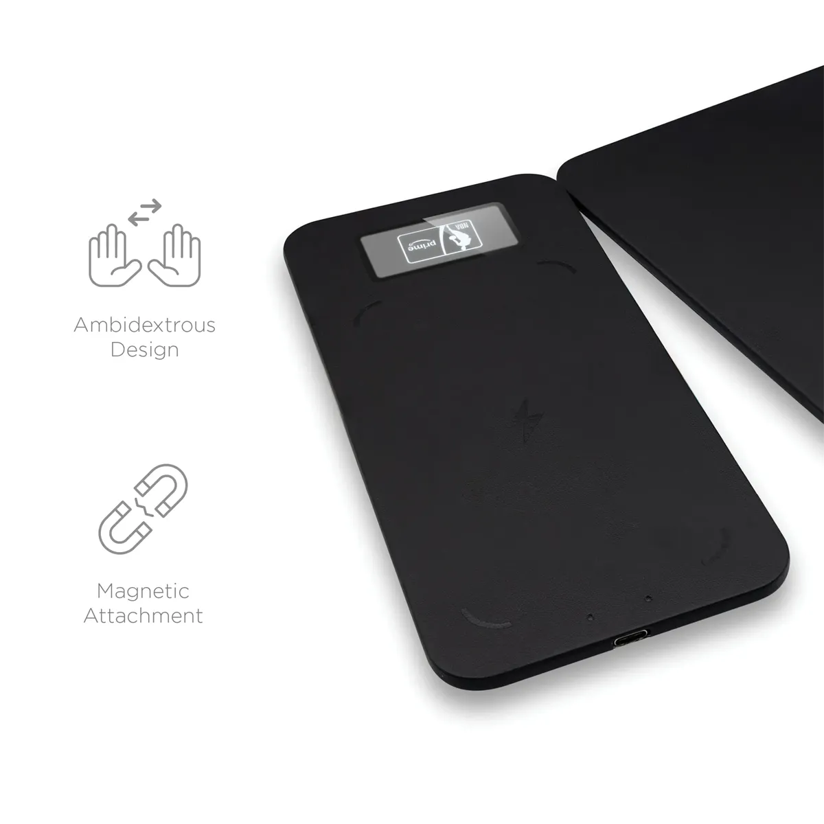 Slate, 15W Reversible Wireless Charger Mouse Pad - QM504