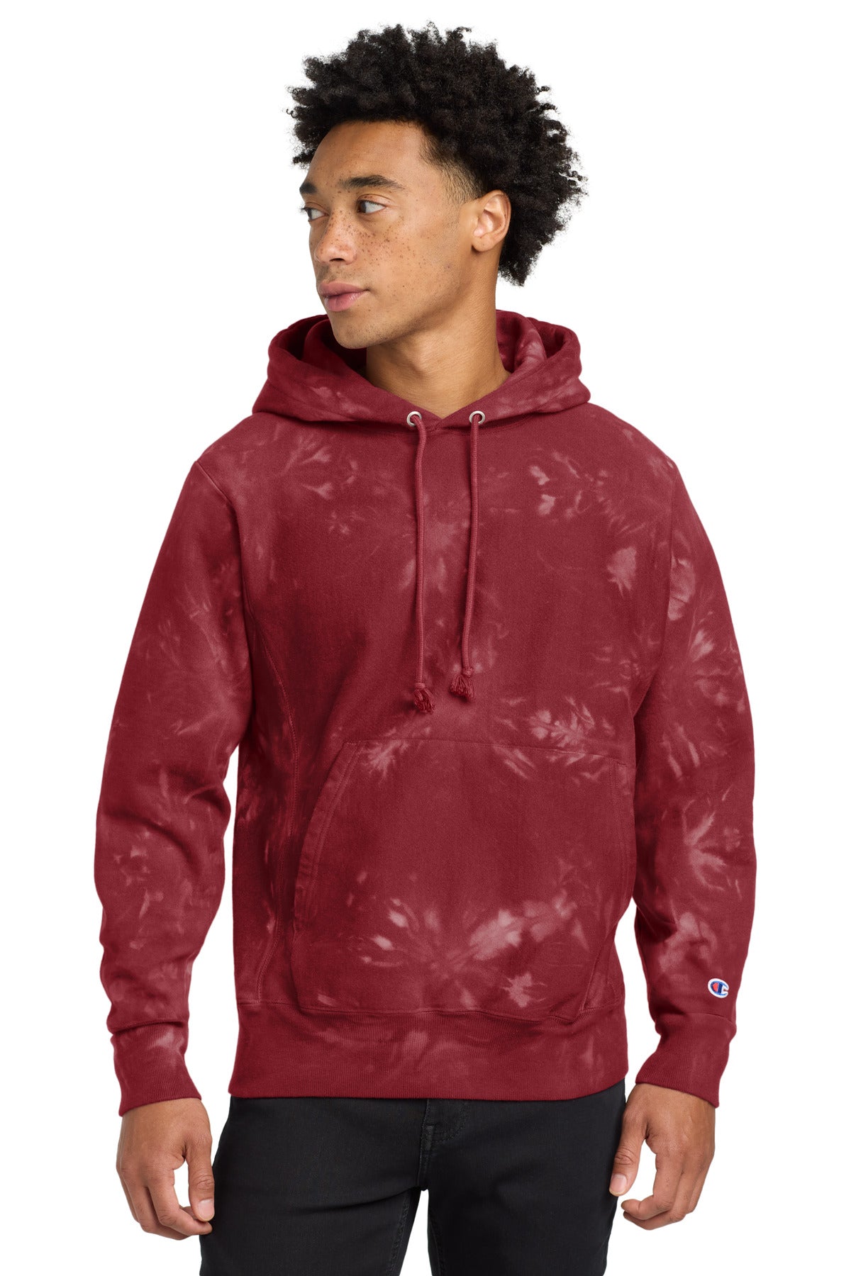 Champion Reverse Weave Scrunch-Dye Tie-Dye Hooded Sweatshirt TDS101