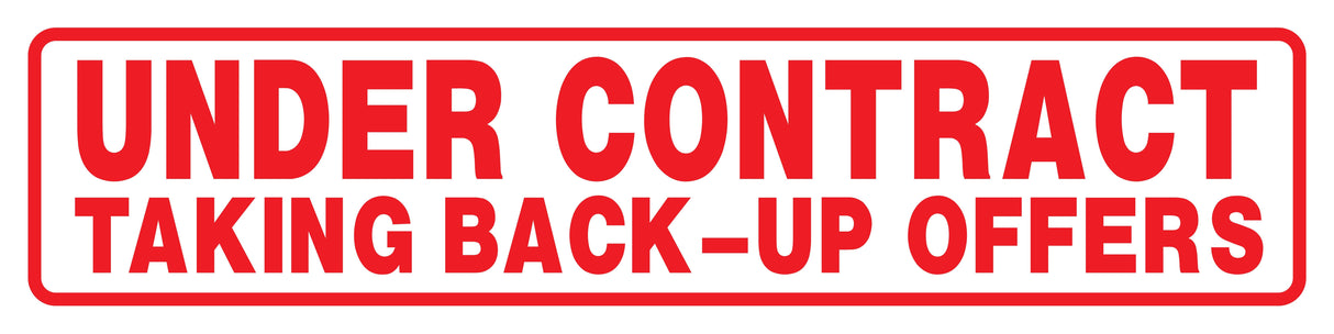 Under Contract Taking Back-Up Offers Rider