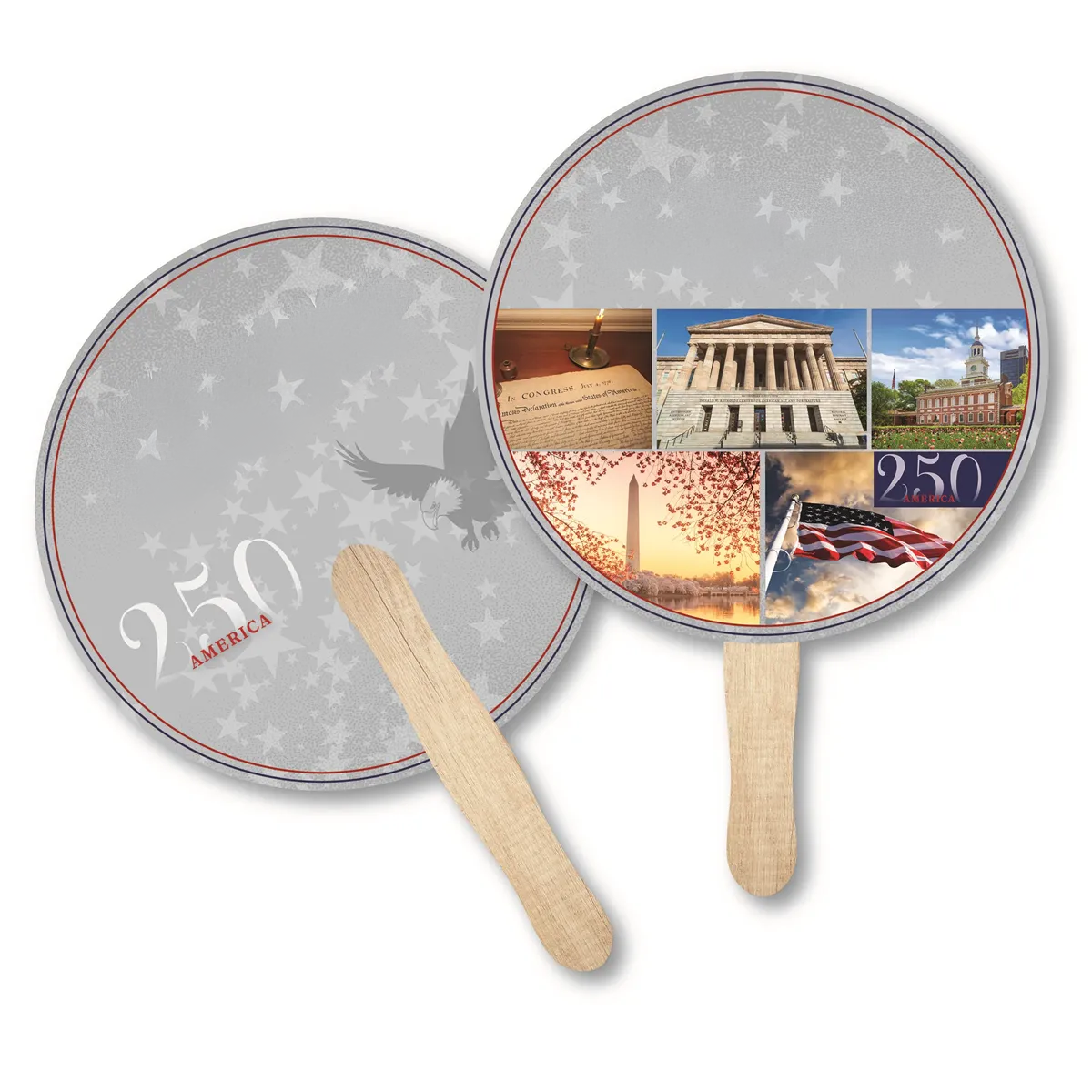 America 250 Circle Hand Fan - HF-1001-AM250