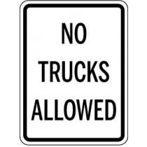 No Trucks Allowed Traffic Sign