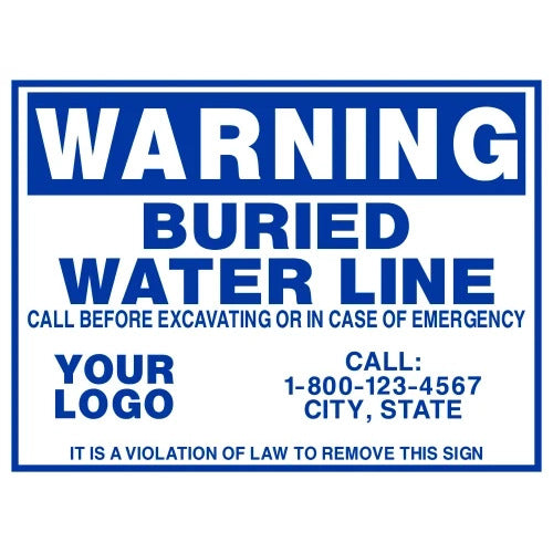 Warning Buried Water Line