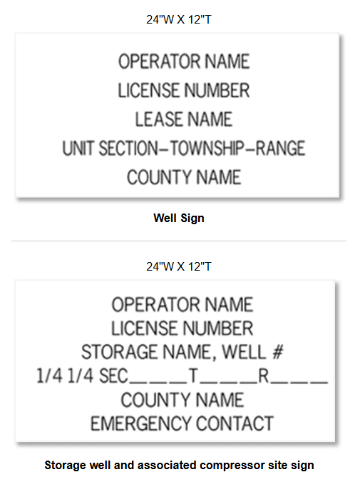 Kansas - Oilfield Lease Sign Requirements