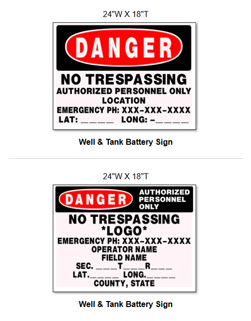 Mississippi - Oilfield Lease Sign Requirements – Century Graphics & Sign
