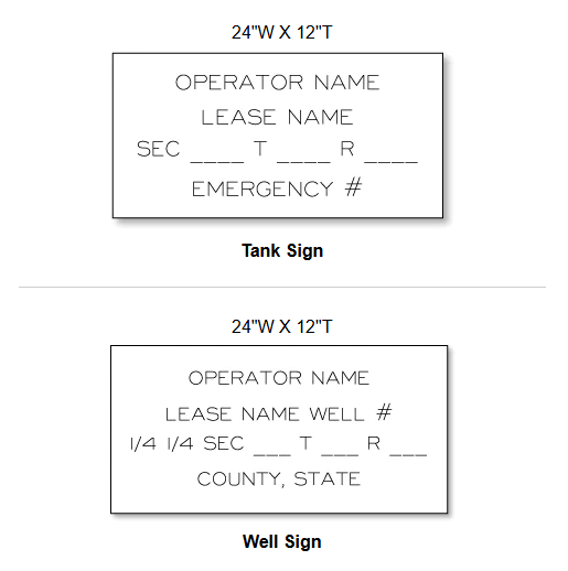 Nebraska - Oilfield Lease Sign Requirements