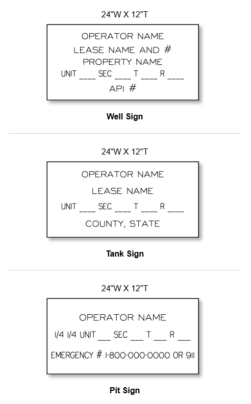 New Mexico - Oilfield Lease Sign Requirements