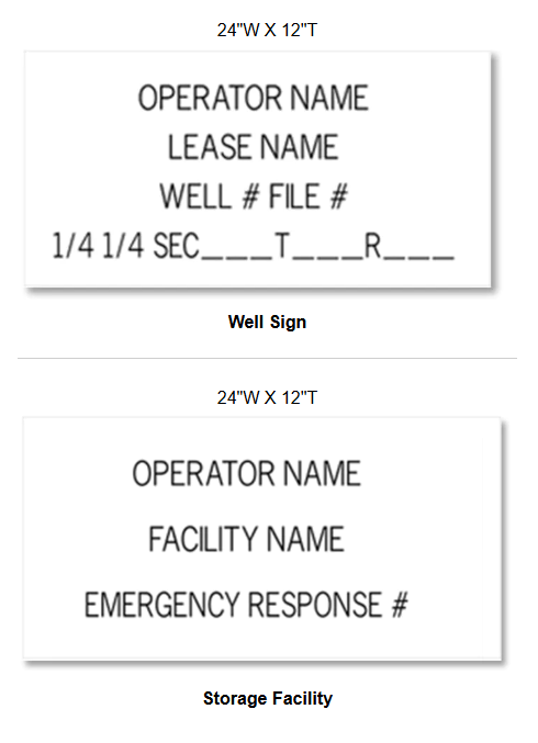 North Dakota - Oilfield Lease Sign Requirements