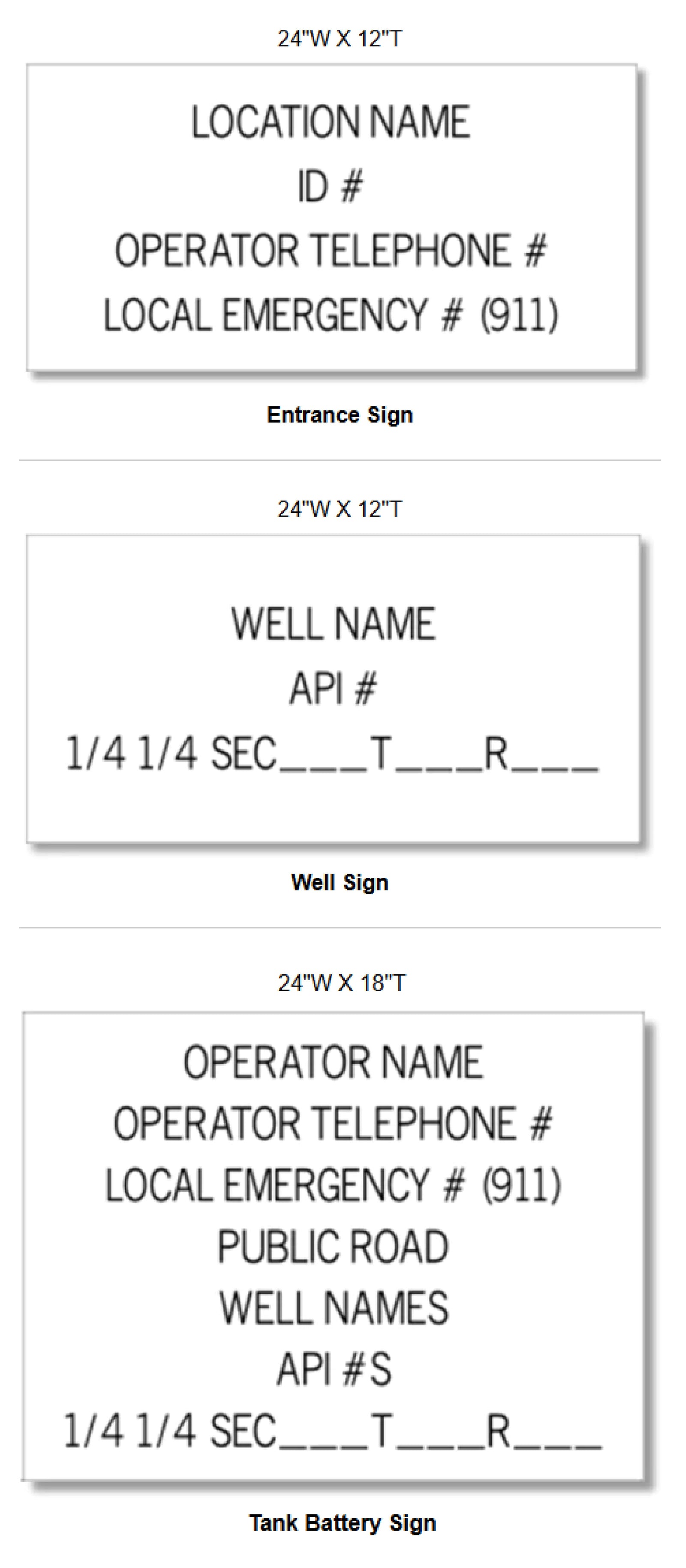 Oklahoma - Oilfield Lease Sign Requirements
