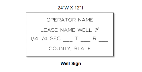 Utah - Oilfield Lease Sign Requirements