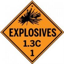 D.O.T. Placard - Explosives 1.3C