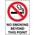 No Smoking Beyond This Point safety sign