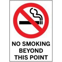 No Smoking Beyond This Point safety sign