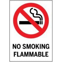 No Smoking Flammable hazard sign