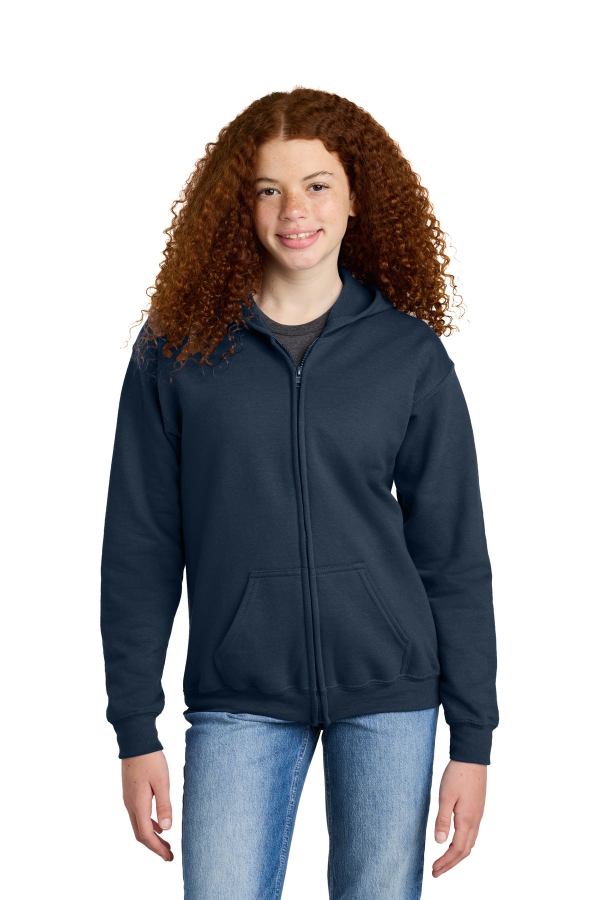 Gildan Youth Heavy Blend Full-Zip Hooded Sweatshirt 18600B