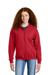 Gildan Youth Heavy Blend Full-Zip Hooded Sweatshirt 18600B