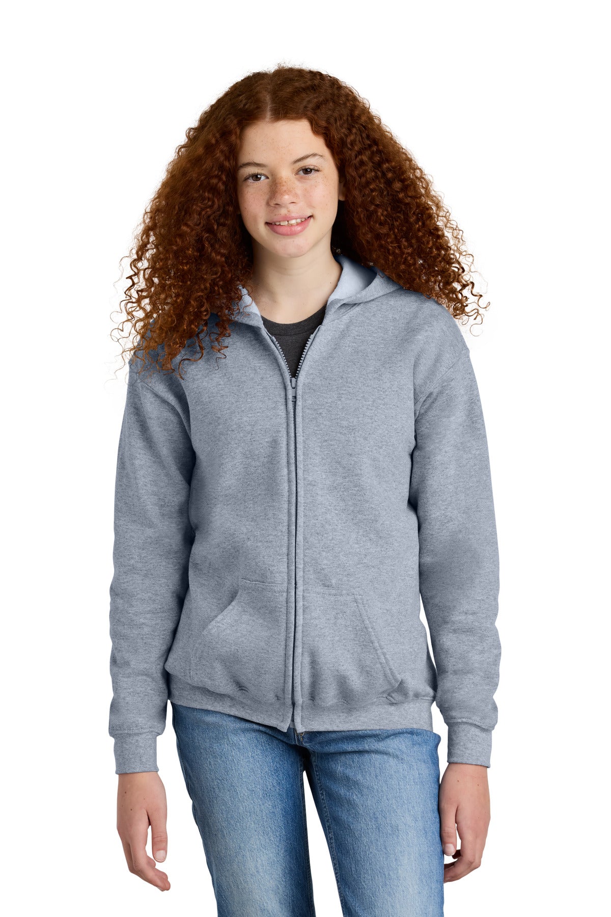 Gildan Youth Heavy Blend Full-Zip Hooded Sweatshirt 18600B