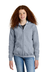 Gildan Youth Heavy Blend Full-Zip Hooded Sweatshirt 18600B