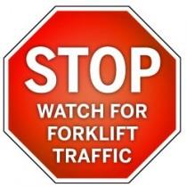STOP - Watch For Forklift Traffic Floor Graphic