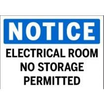 Notice - Electrical Room No Storage Permitted