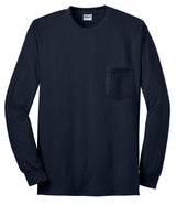 Gildan Ultra Cotton 100% US Cotton Long Sleeve T-Shirt with Pocket 2410
