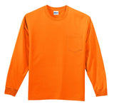 Gildan Ultra Cotton 100% US Cotton Long Sleeve T-Shirt with Pocket 2410