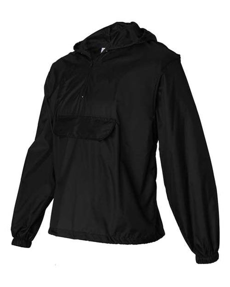 Unisex Packable Half-Zip Hooded Pullover Jacket