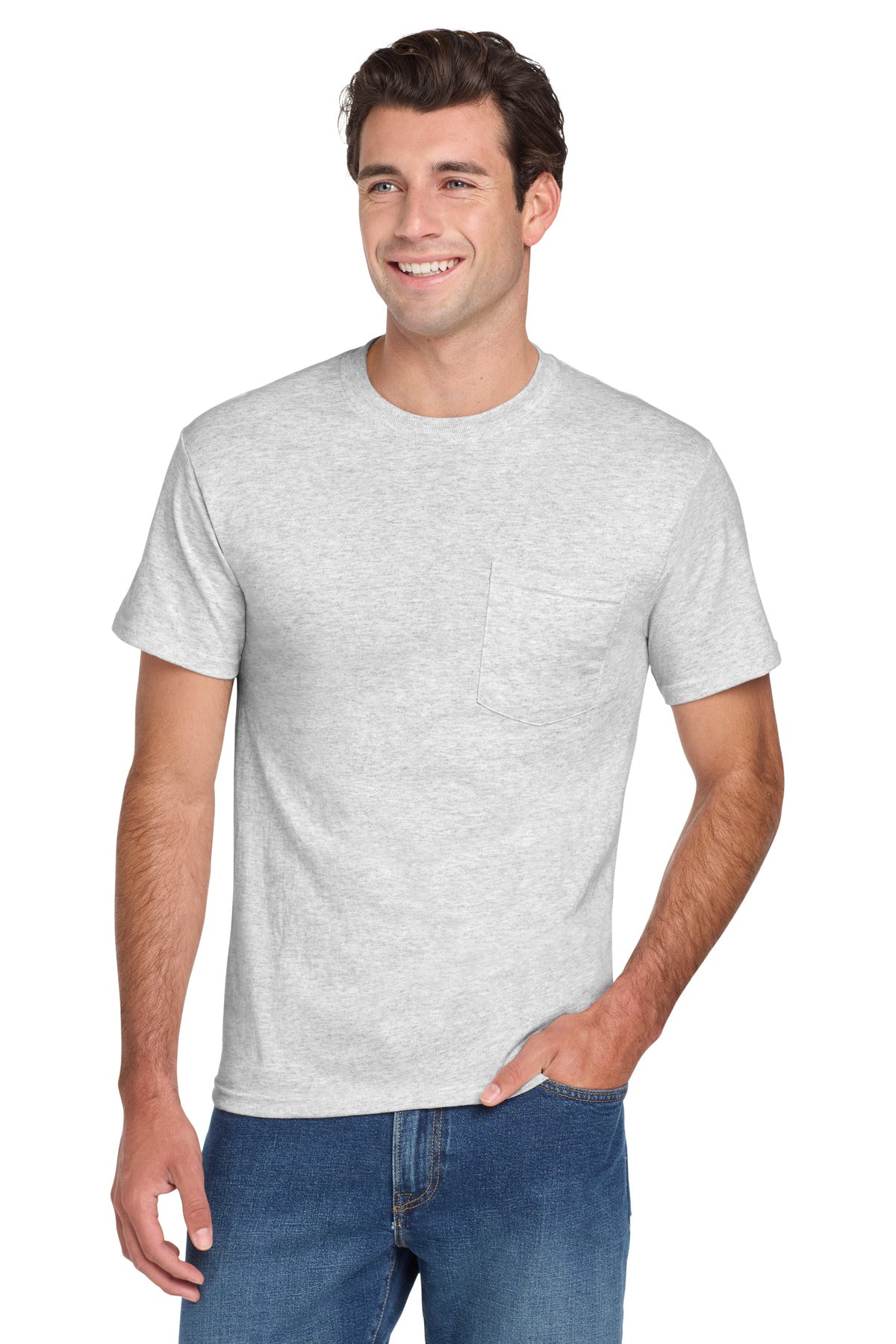 Jerzees Dri-Power 50/50 Cotton/Poly Pocket T-Shirt 29MP