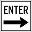 Sign with 'ENTER' text and an arrow pointing to the right