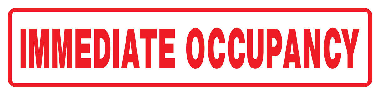 Immediate Occupancy Rider