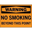No smoking warning sign on an orange background