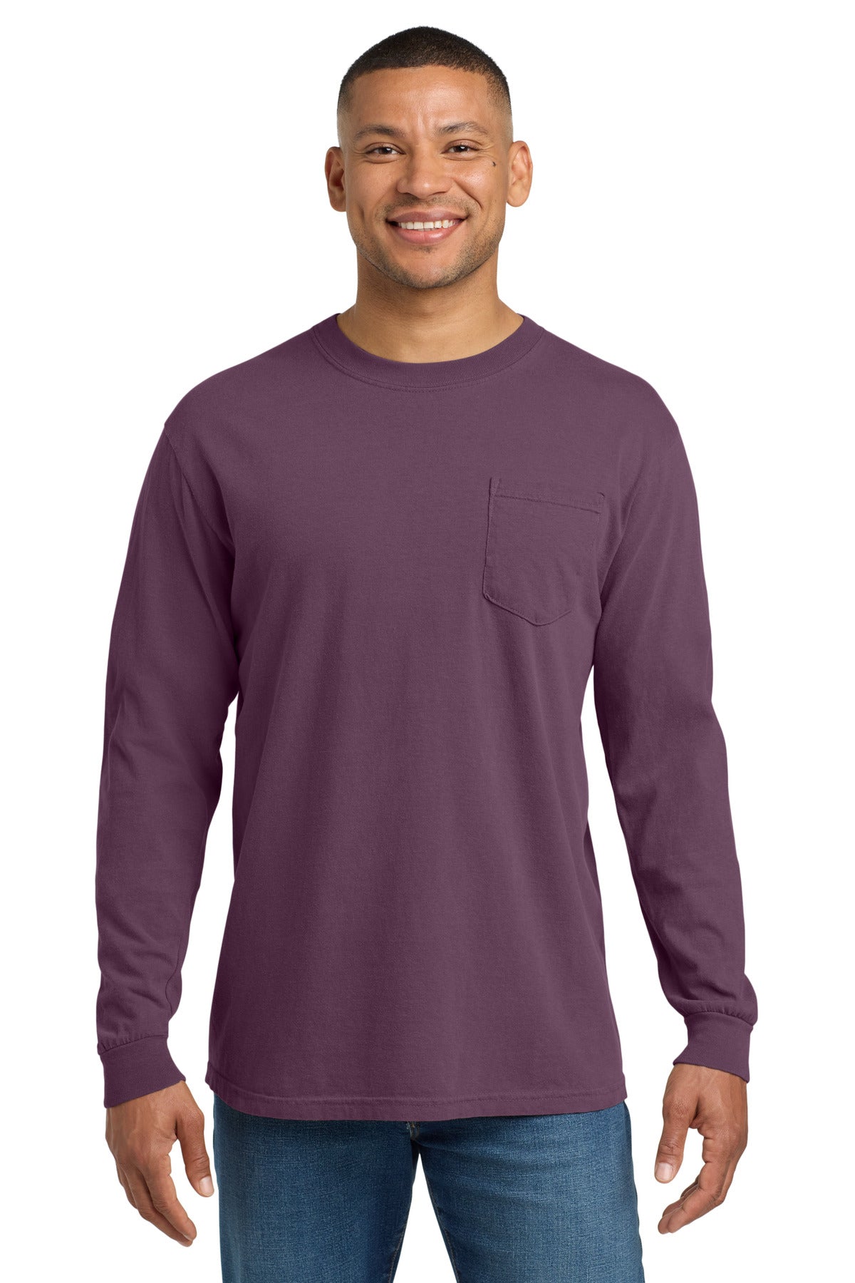COMFORT COLORS  Heavyweight Ring Spun Long Sleeve Pocket Tee 4410