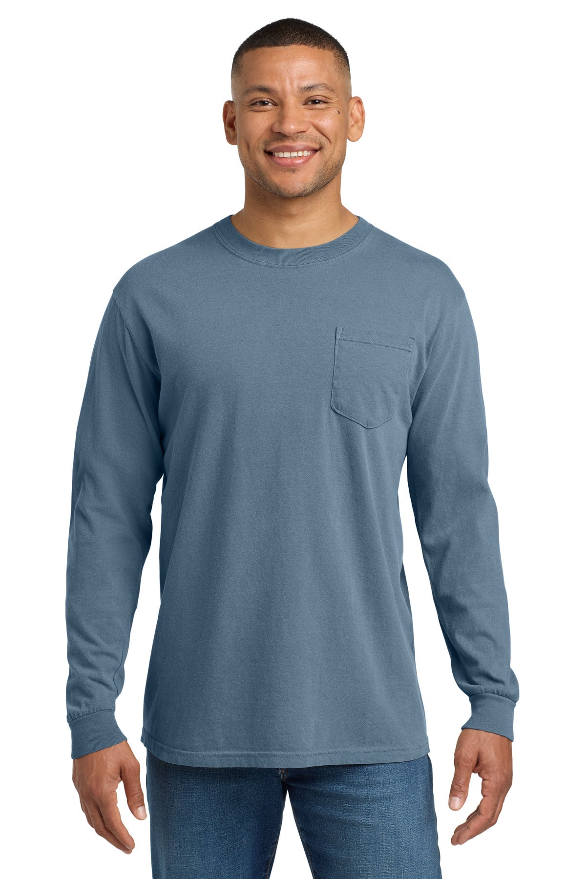 COMFORT COLORS  Heavyweight Ring Spun Long Sleeve Pocket Tee 4410