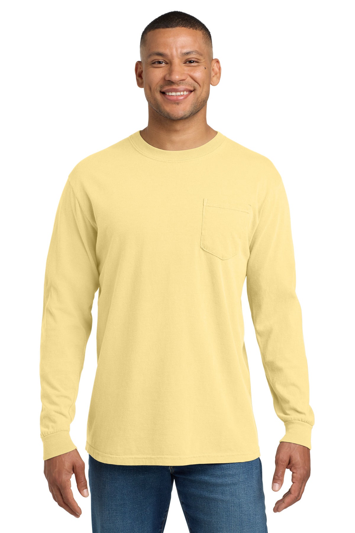 COMFORT COLORS  Heavyweight Ring Spun Long Sleeve Pocket Tee 4410