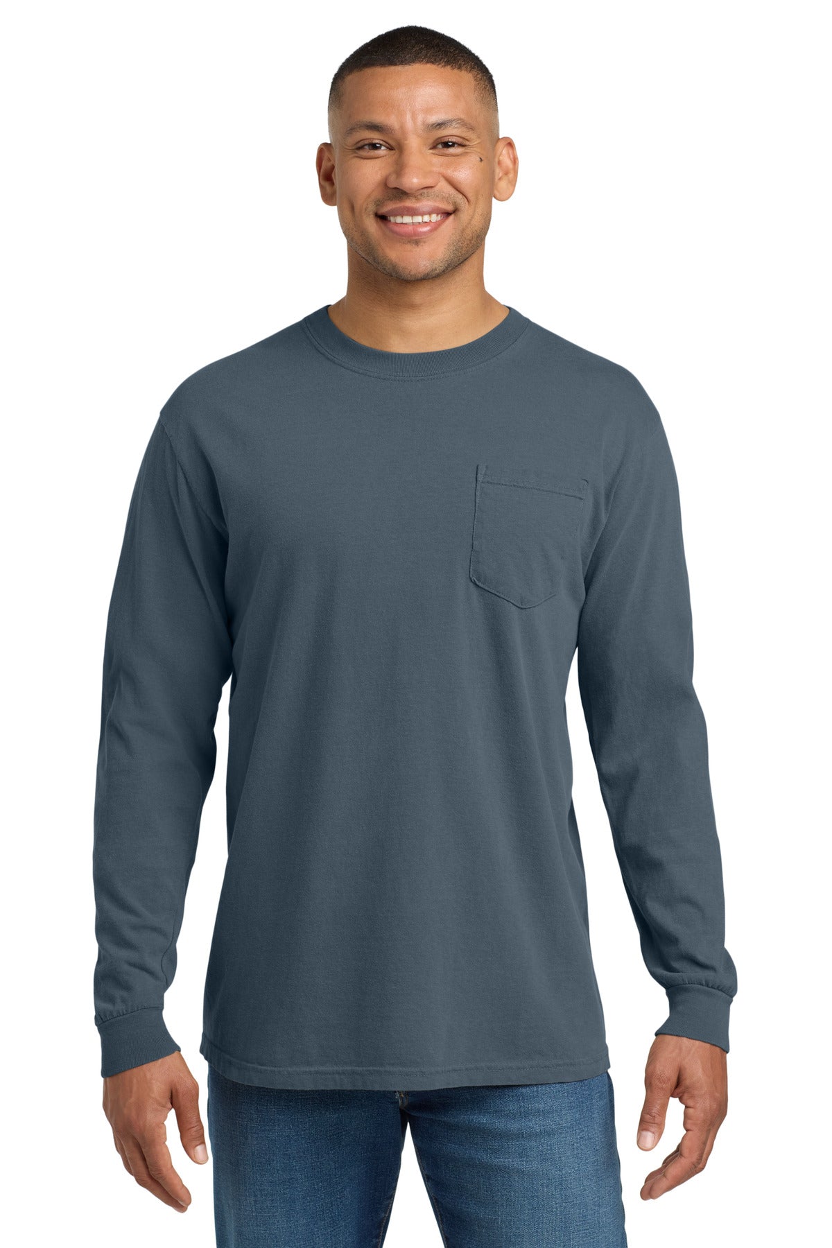 COMFORT COLORS  Heavyweight Ring Spun Long Sleeve Pocket Tee 4410