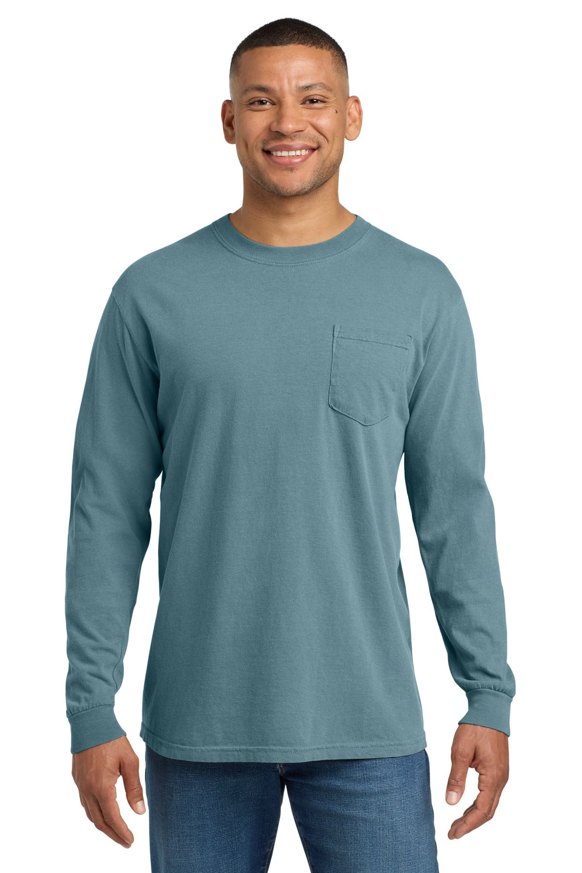 COMFORT COLORS  Heavyweight Ring Spun Long Sleeve Pocket Tee 4410