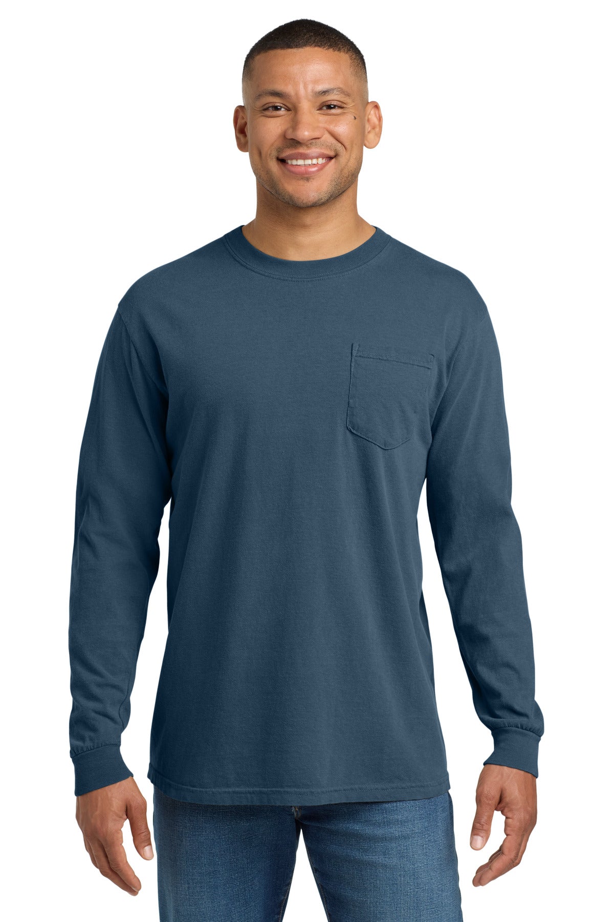 COMFORT COLORS  Heavyweight Ring Spun Long Sleeve Pocket Tee 4410