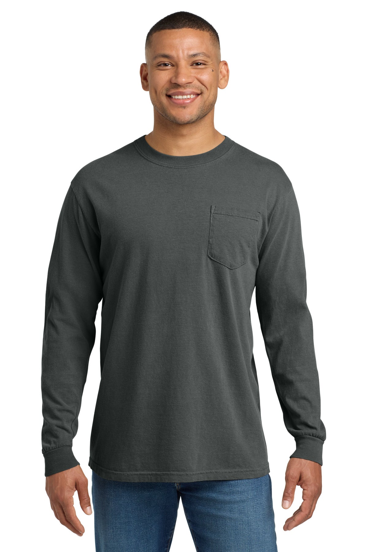 COMFORT COLORS  Heavyweight Ring Spun Long Sleeve Pocket Tee 4410