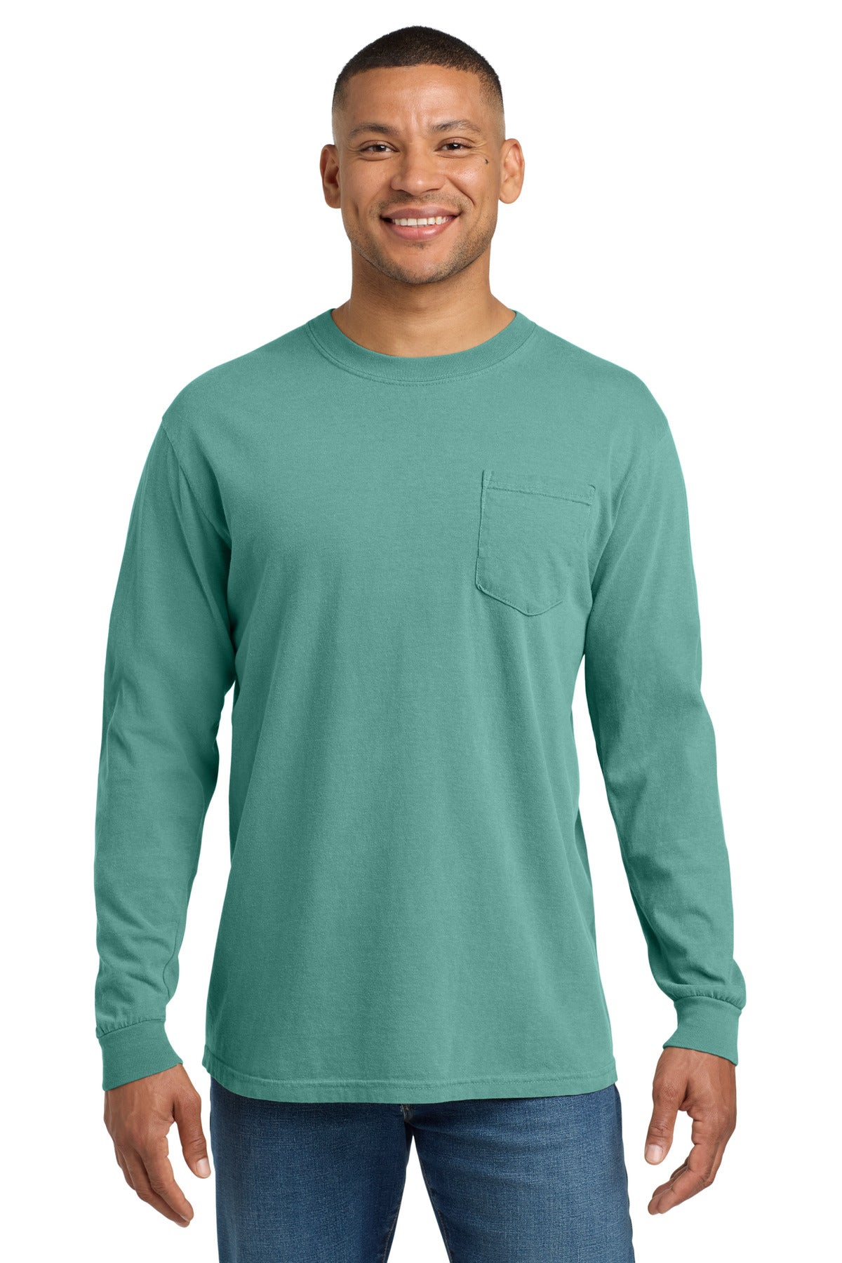 COMFORT COLORS  Heavyweight Ring Spun Long Sleeve Pocket Tee 4410