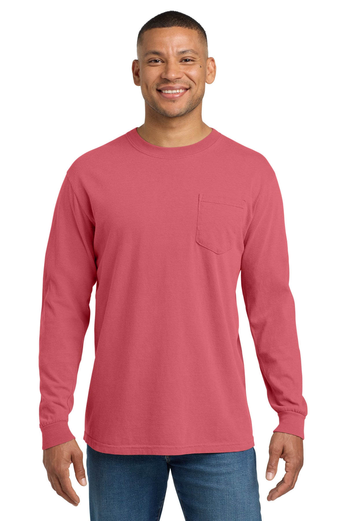 COMFORT COLORS  Heavyweight Ring Spun Long Sleeve Pocket Tee 4410