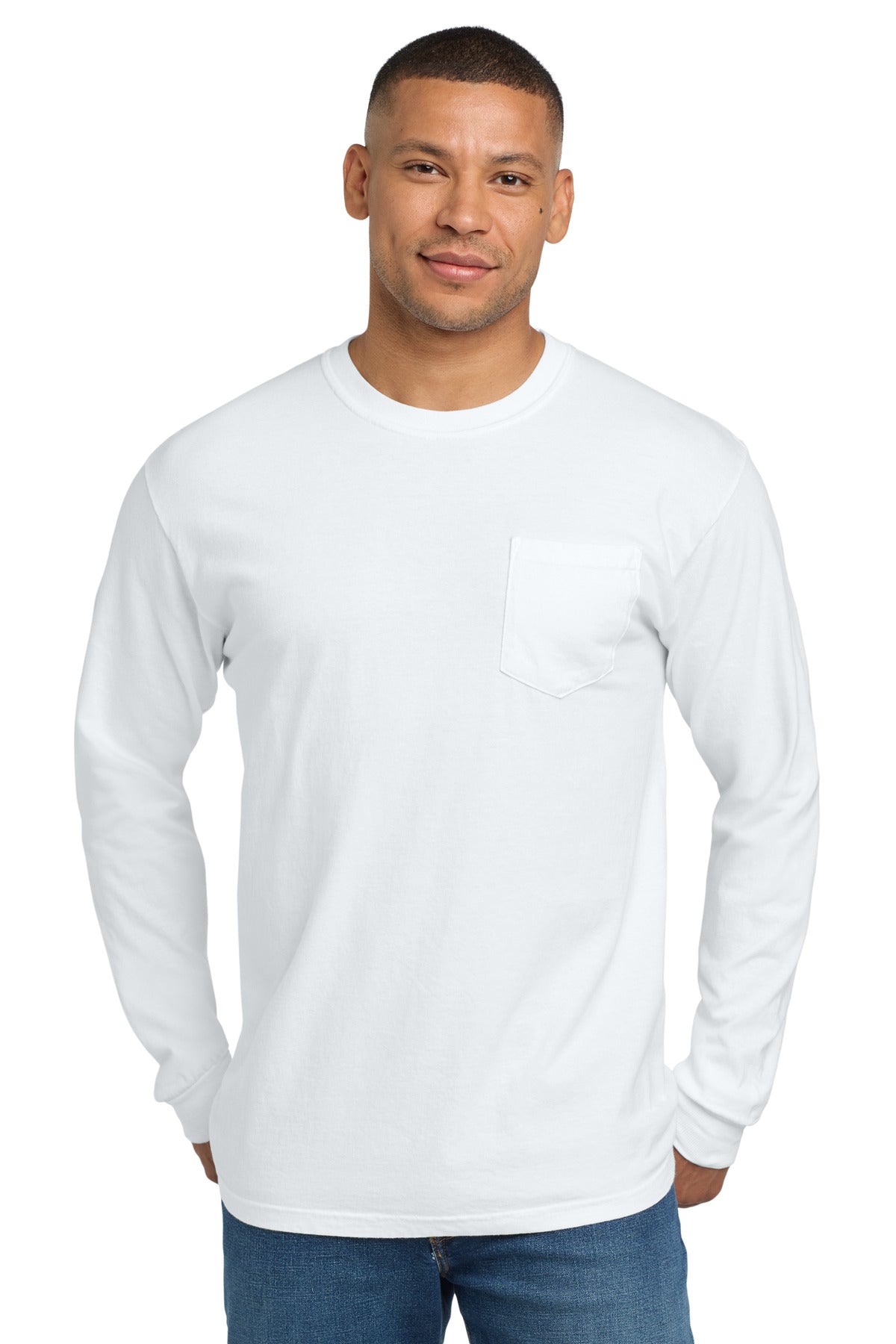 COMFORT COLORS  Heavyweight Ring Spun Long Sleeve Pocket Tee 4410