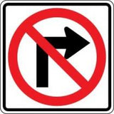 No Right Turn Traffic Sign