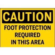 Caution - Foot Protection Required In This Area