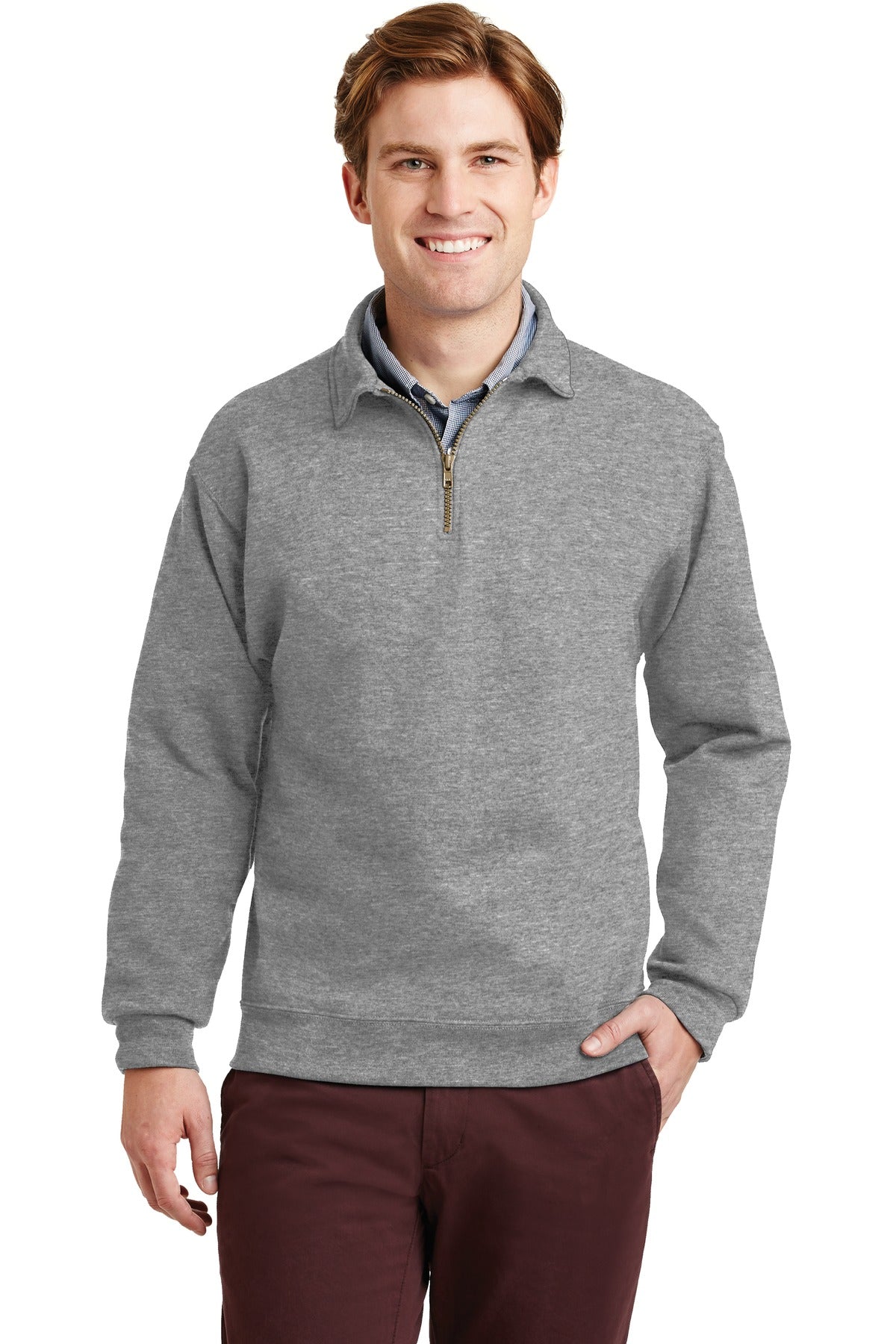 Jerzees Super Sweats NuBlend 1/4-Zip Sweatshirt with Cadet Collar 4528M