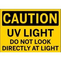 Caution - UV Light Do Not Look Directly at Light