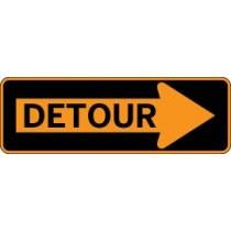 Detour (Right Arrow) Traffic Sign