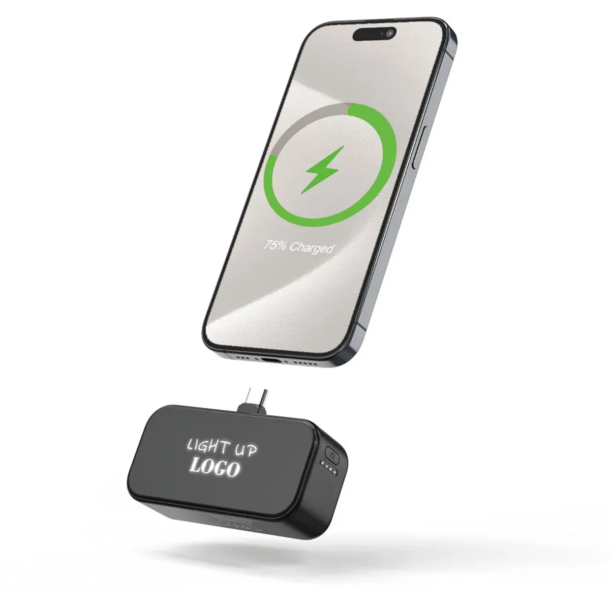 4,500 mAh Light Up Logo Power Bank - CH-43D