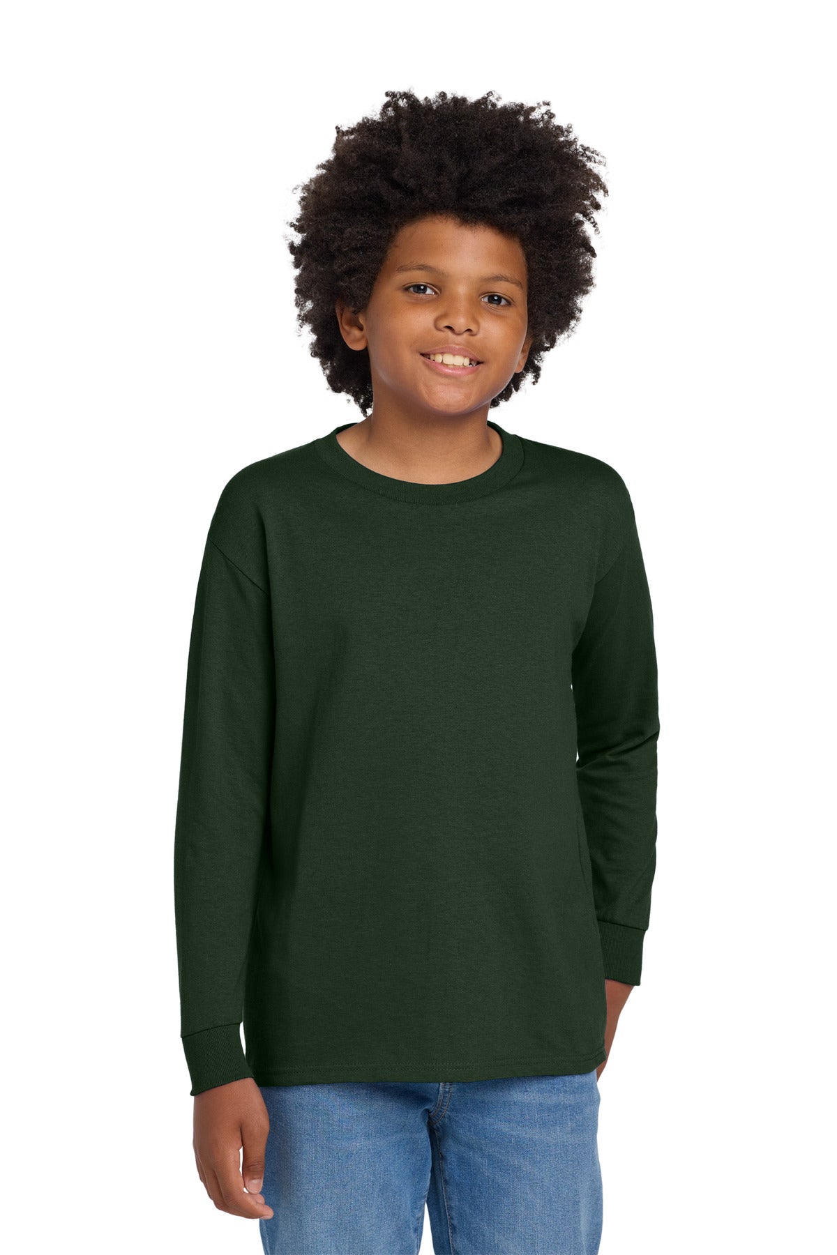 Gildan Youth Heavy Cotton 100% Cotton Long Sleeve T-Shirt 5400B